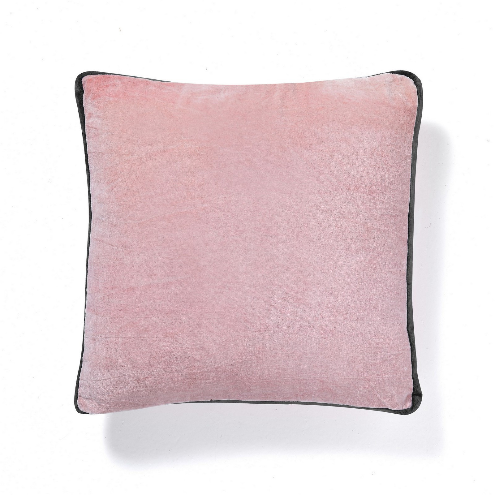 Cuscino SOFT PINK colore Rosa 100% cotone effetto velluto Made in INDI