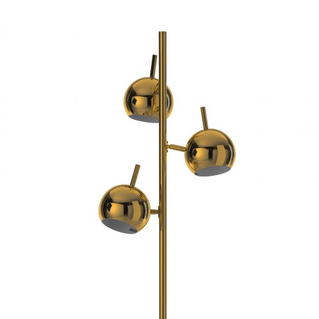 Lampada da terra SHERE BREASS in acciaio finitura Ottone cm D27 H165