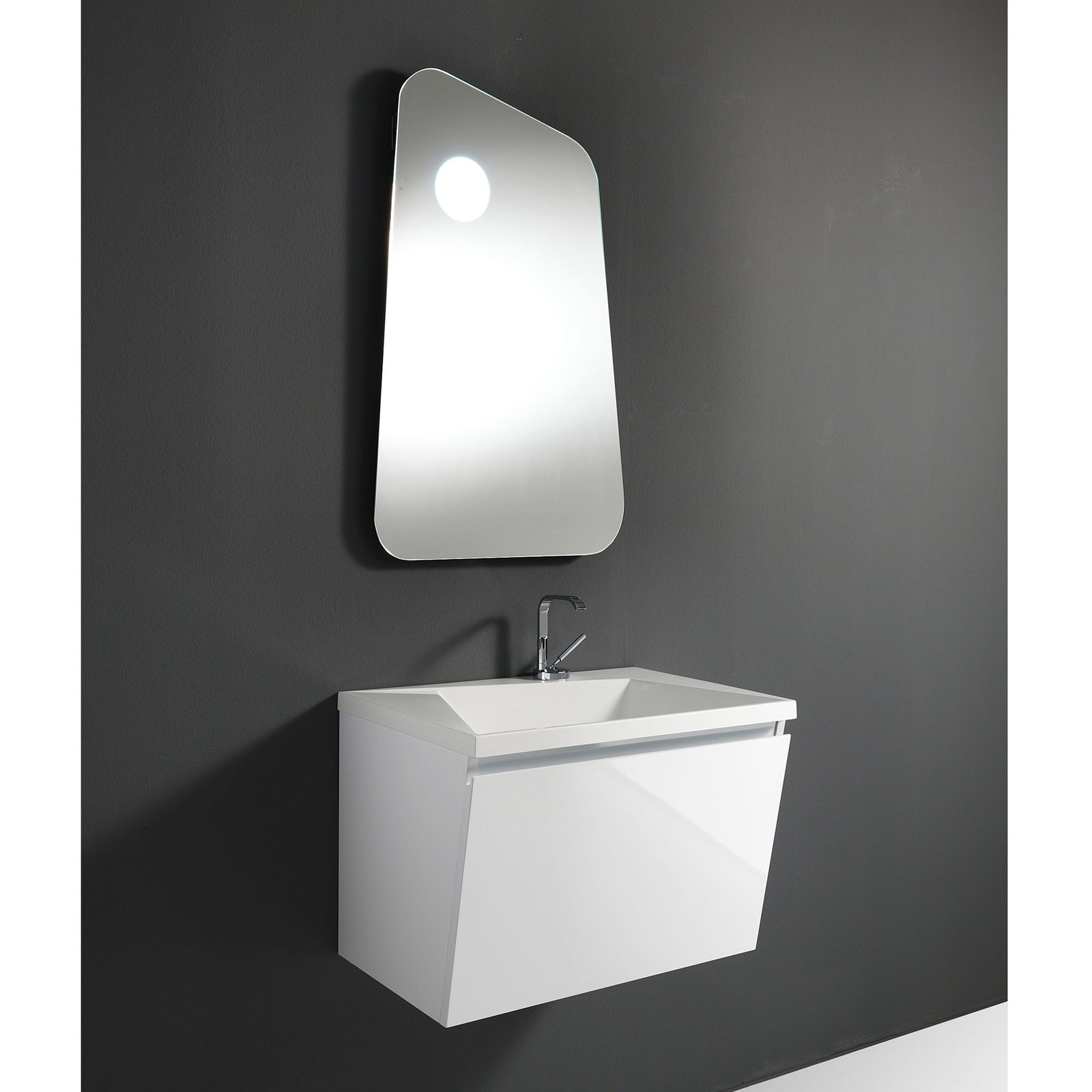 Mobile bagno multiuso 35,5x149,7x35 cm laccato lucido bianco