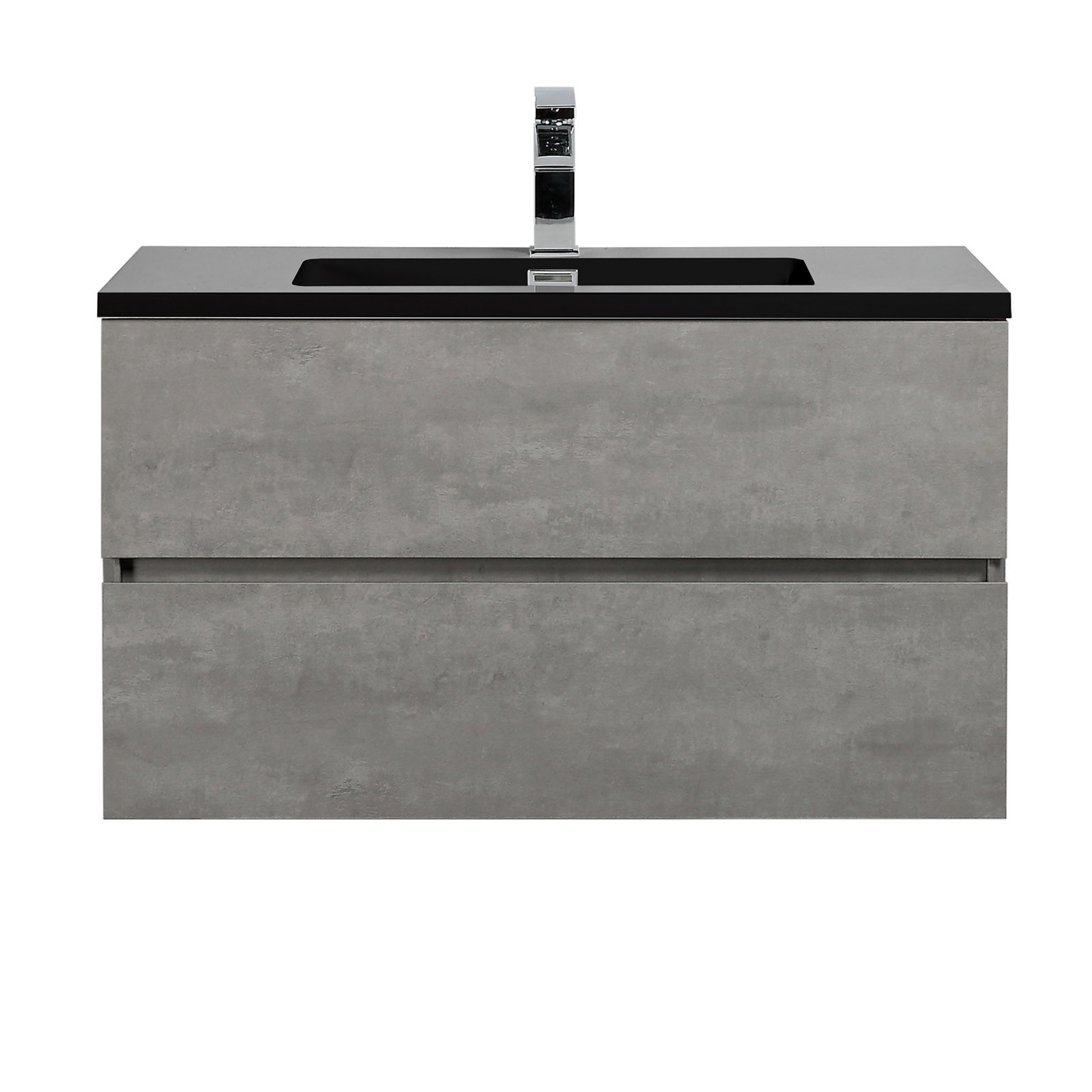 Mobile Bagno base sospesa Miria Black Cement 90 finitura Grigio Cement