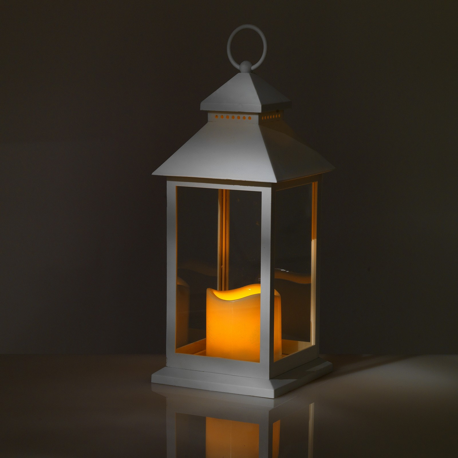 Lampada Decorativa LED Nina in plastica Bianca, 13.5x13.5 h30.5 cm
