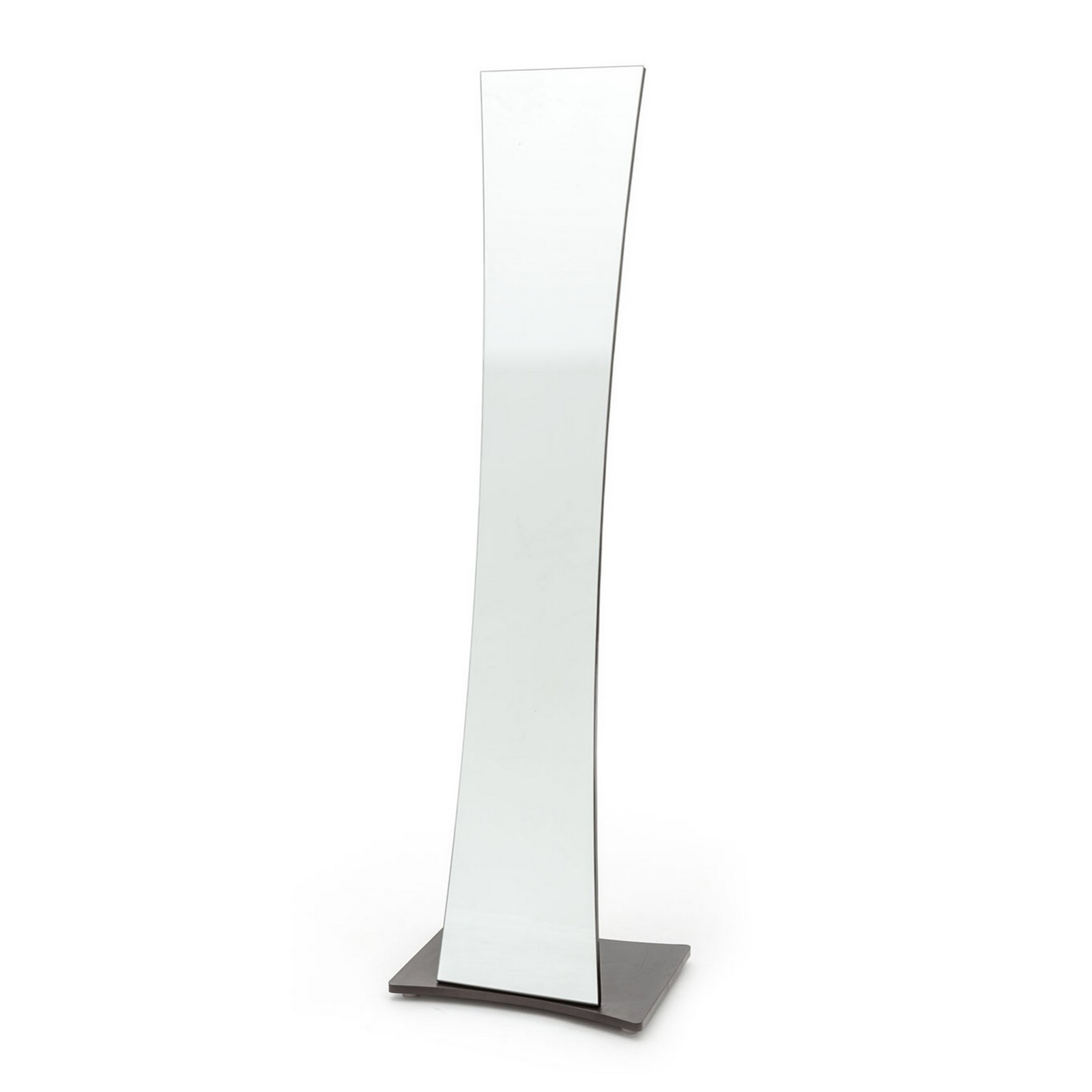 Specchiera da Terra NARA con appendiabiti in Metallo finitura alluminio,  47x36 h166 cm